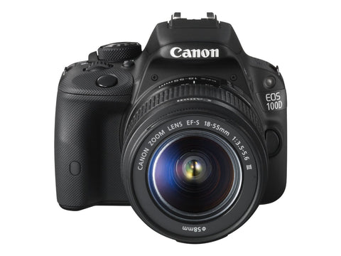 Canon EOS 100D DSLR Camera with EF-S 18-55mm III Lens - Black (18MP, CMOS Sensor) 3 inch Touch Screen LCD